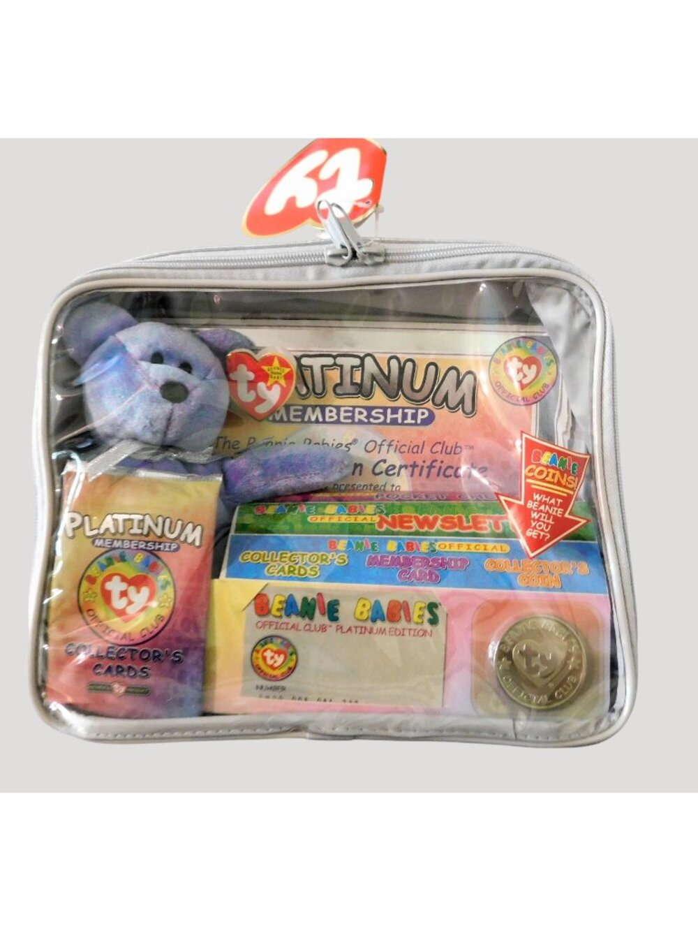 Ty Beanie Babies Platinum Membership Kit Collectors Bear Accessories Set Case